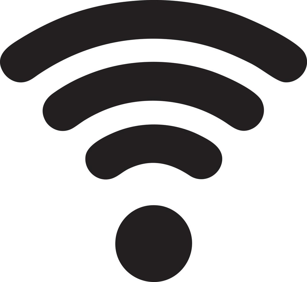 Signal communication information connection wireless icon symbol vector image, illustration of the network wifi in black image. EPS 10