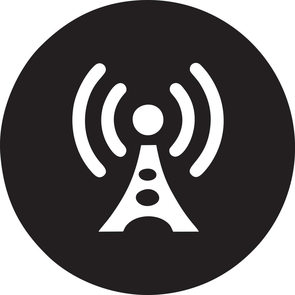 Signal communication information connection wireless icon symbol vector image, illustration of the network wifi in black image. EPS 10