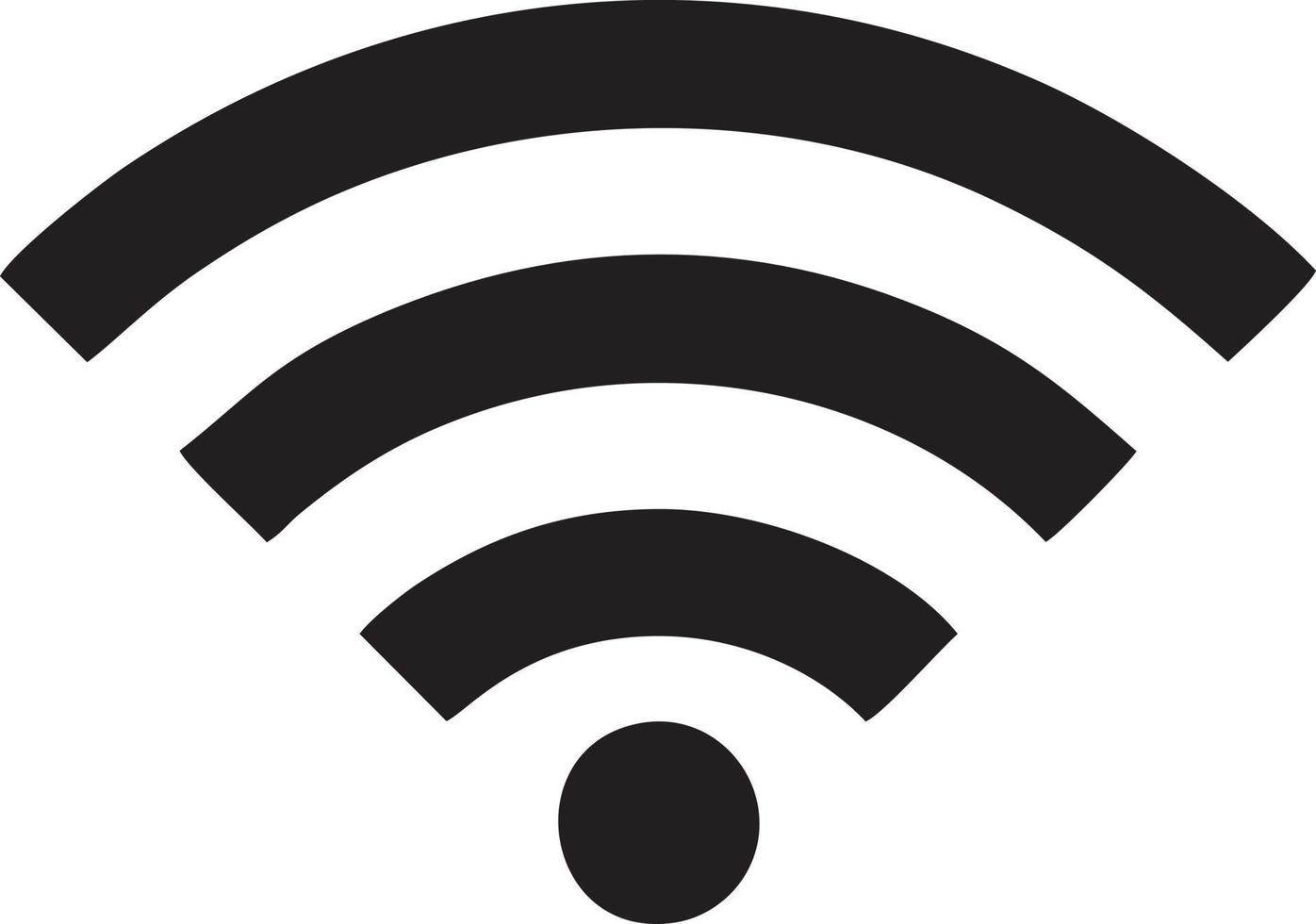 señal comunicación información conexión inalámbrico icono símbolo vector imagen, ilustración de el red Wifi en negro imagen. eps 10