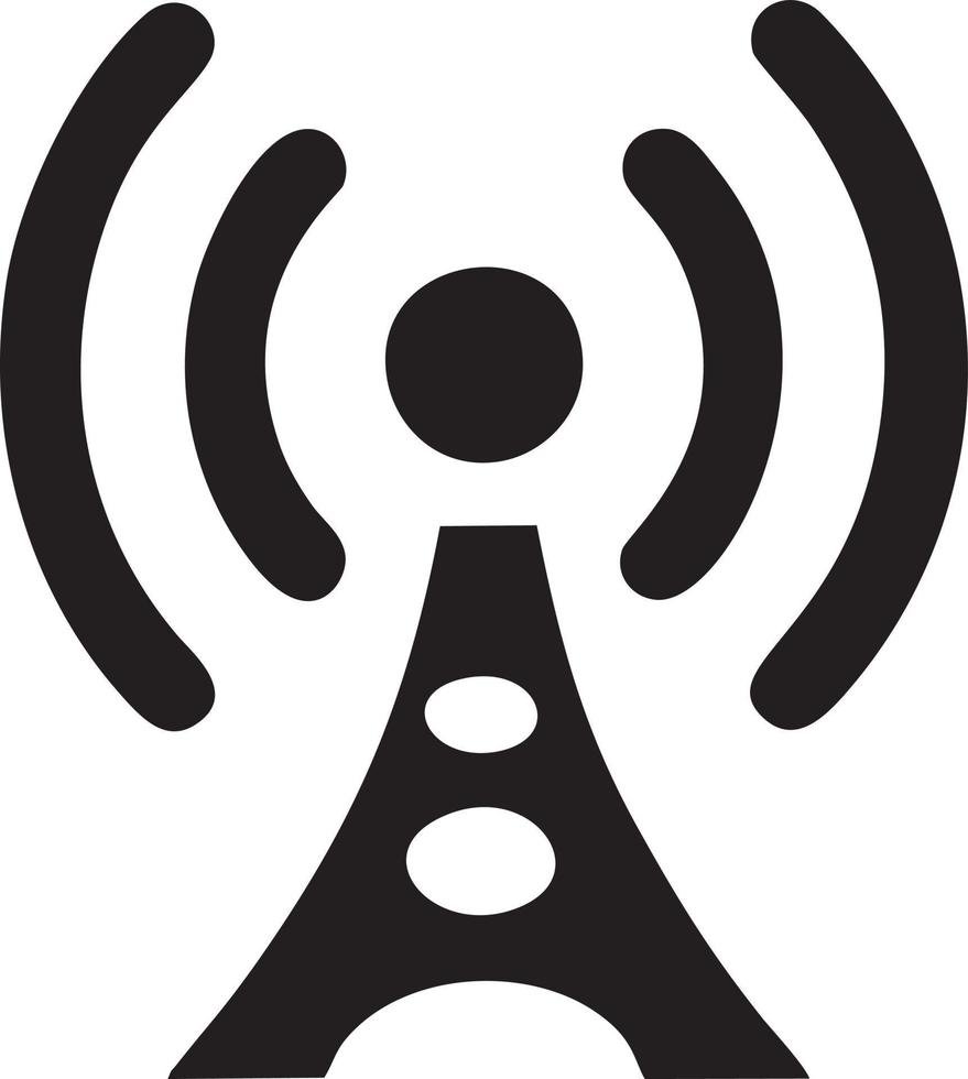 Signal communication information connection wireless icon symbol vector image, illustration of the network wifi in black image. EPS 10