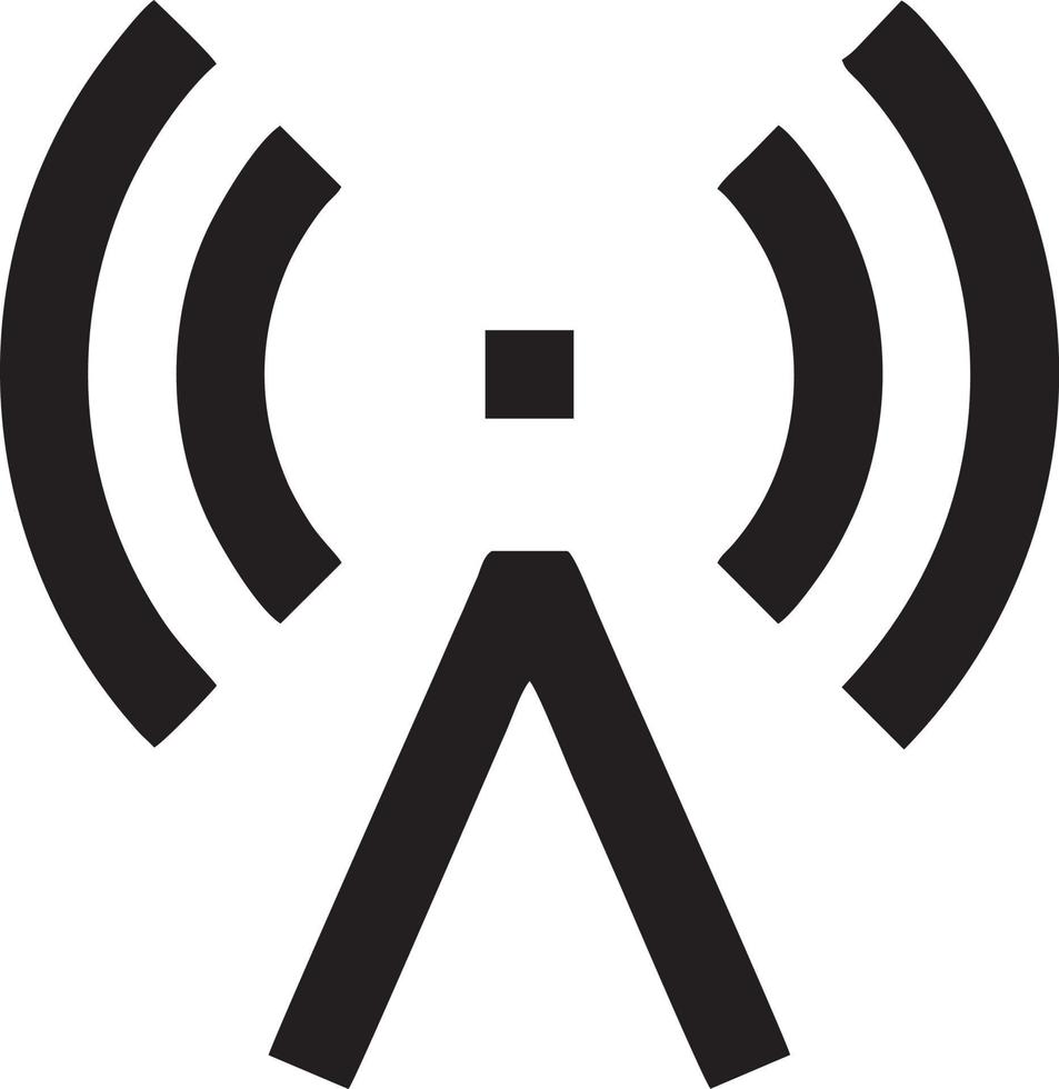 Signal communication information connection wireless icon symbol vector image, illustration of the network wifi in black image. EPS 10
