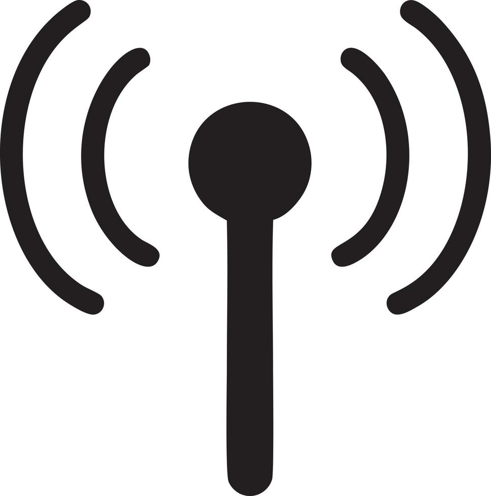 Signal communication information connection wireless icon symbol vector image, illustration of the network wifi in black image. EPS 10