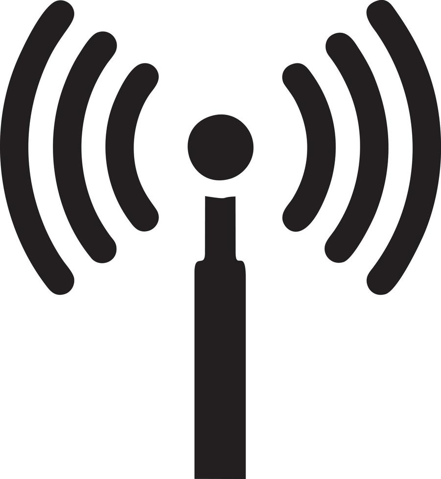 señal comunicación información conexión inalámbrico icono símbolo vector imagen, ilustración de el red Wifi en negro imagen. eps 10