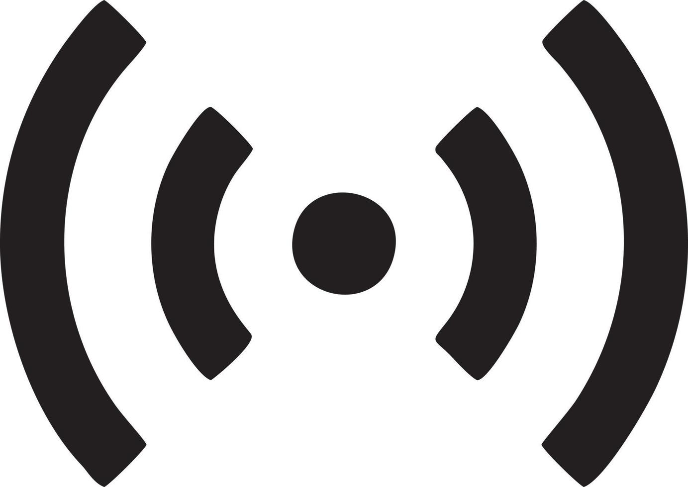 Signal communication information connection wireless icon symbol vector image, illustration of the network wifi in black image. EPS 10