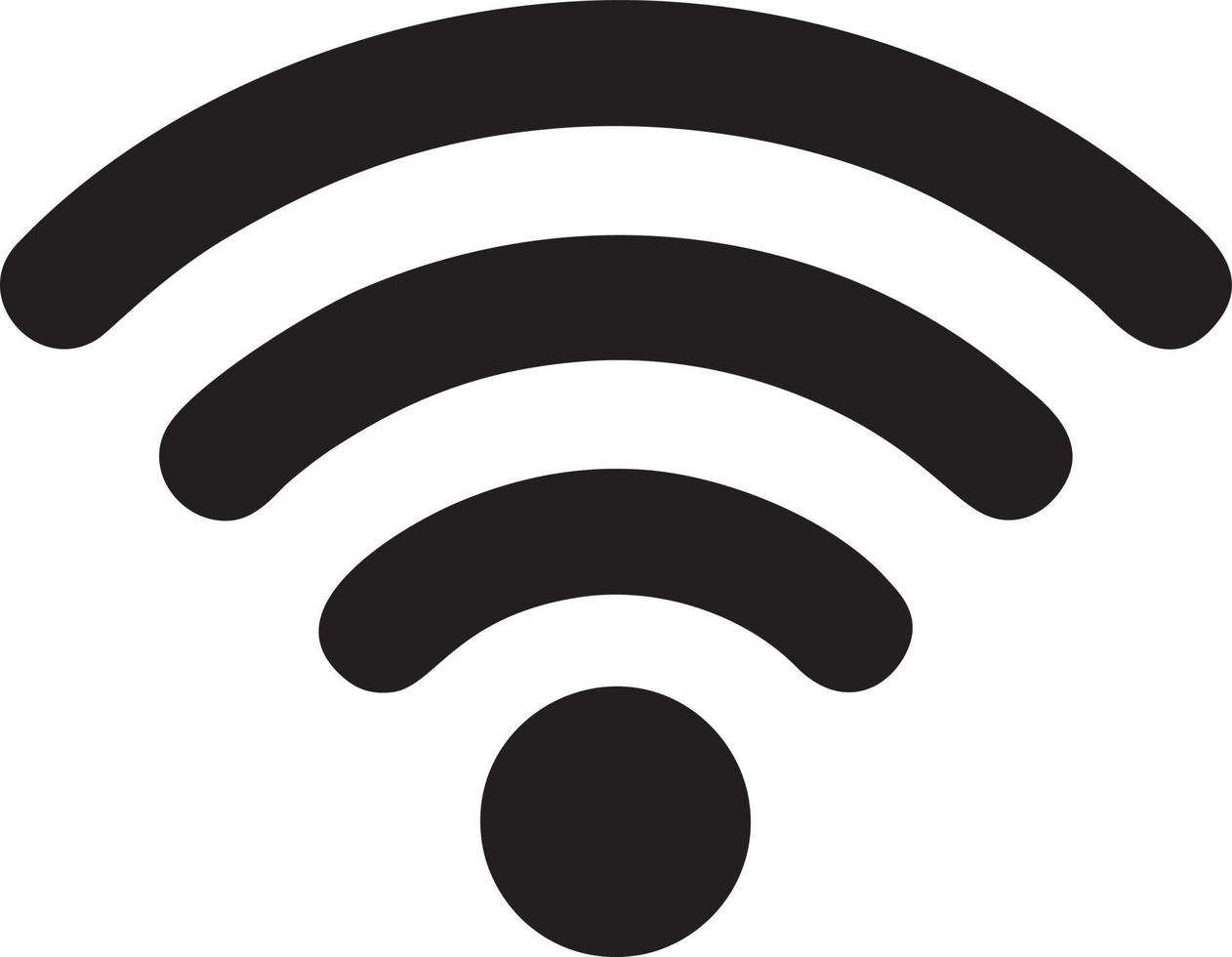 Signal communication information connection wireless icon symbol vector image, illustration of the network wifi in black image. EPS 10