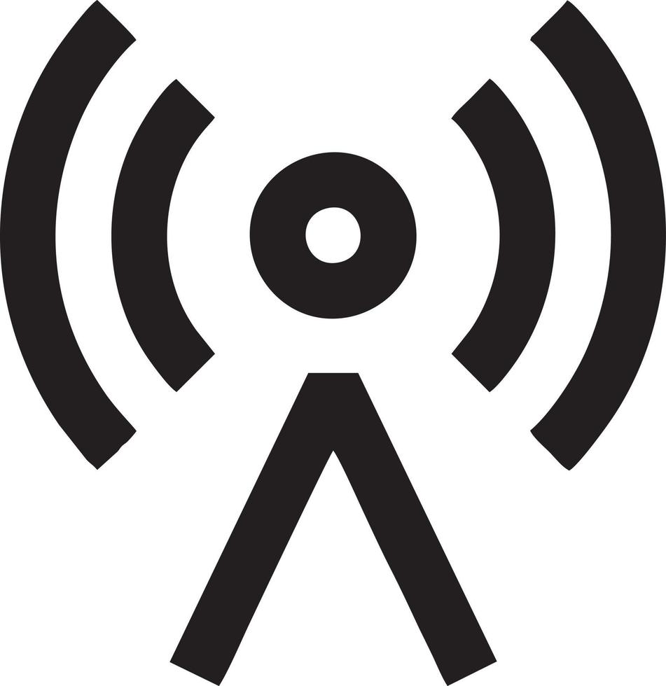 Signal communication information connection wireless icon symbol vector image, illustration of the network wifi in black image. EPS 10