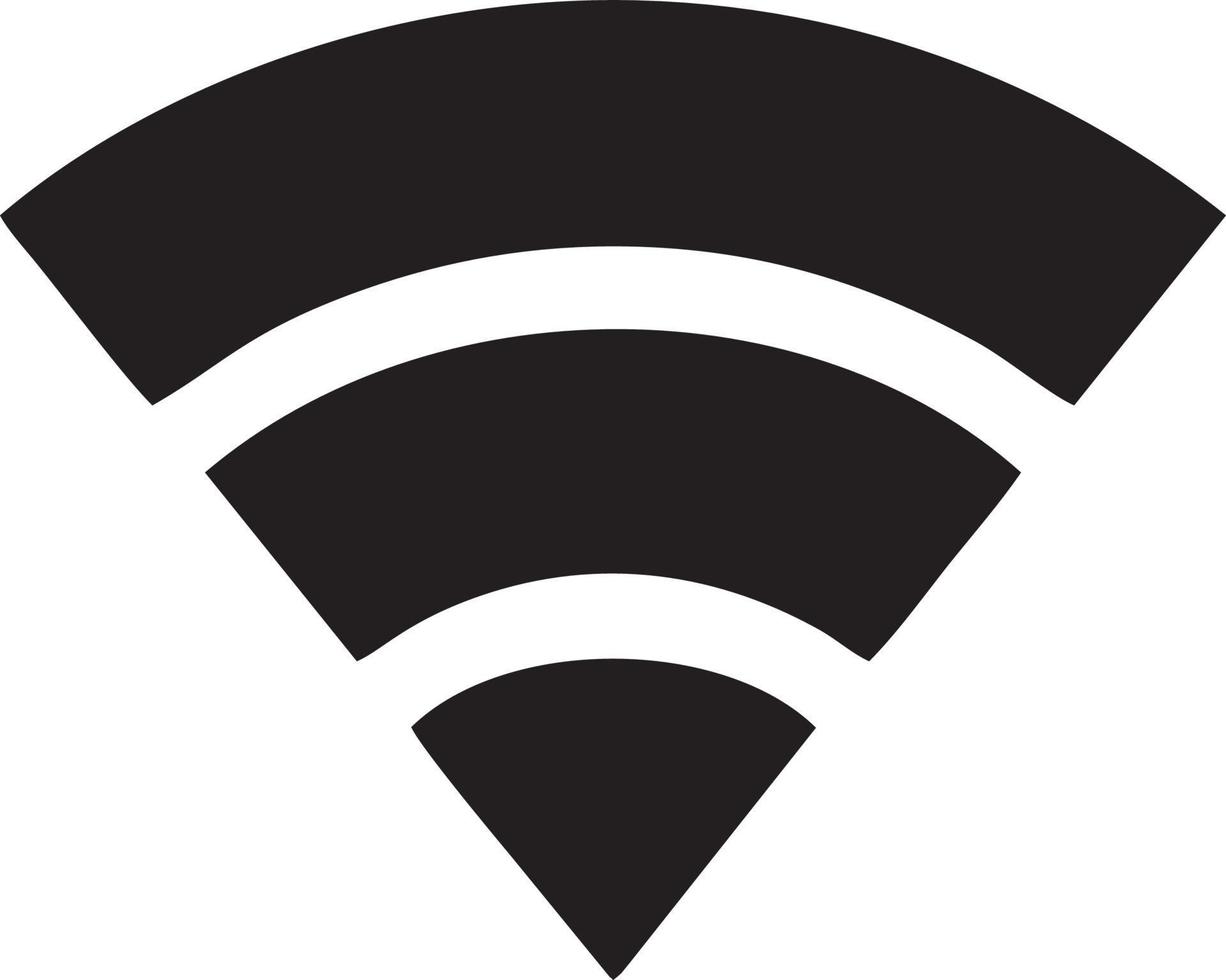 Signal communication information connection wireless icon symbol vector image, illustration of the network wifi in black image. EPS 10