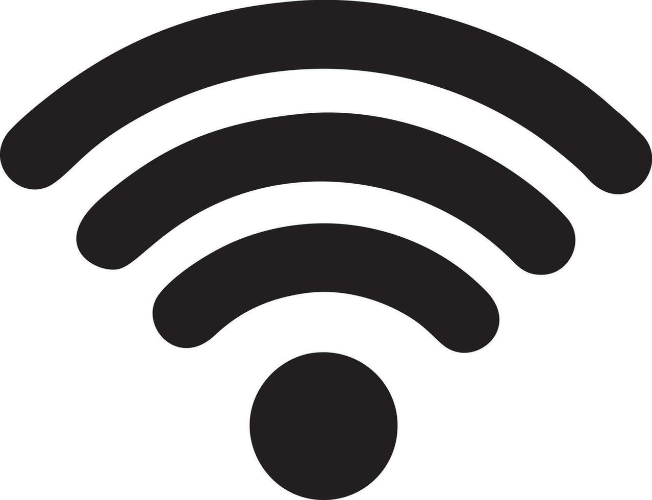 Signal communication information connection wireless icon symbol vector image, illustration of the network wifi in black image. EPS 10