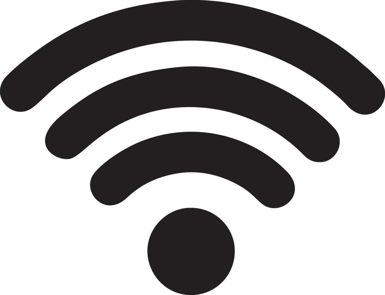 señal comunicación información conexión inalámbrico icono símbolo vector imagen, ilustración de el red Wifi en negro imagen. eps 10