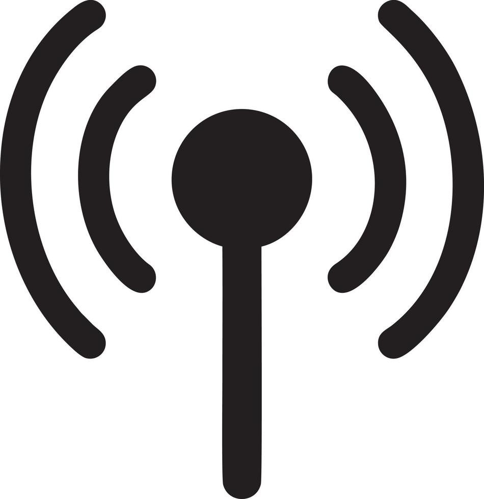 Signal communication information connection wireless icon symbol vector image, illustration of the network wifi in black image. EPS 10