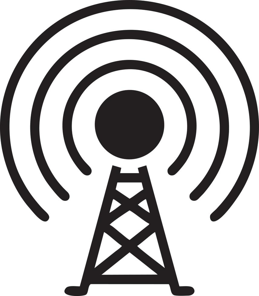 Signal communication information connection wireless icon symbol vector image, illustration of the network wifi in black image. EPS 10