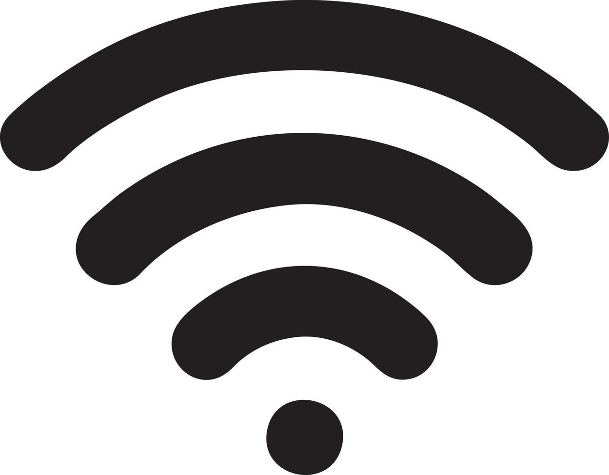 Signal communication information connection wireless icon symbol vector image, illustration of the network wifi in black image. EPS 10