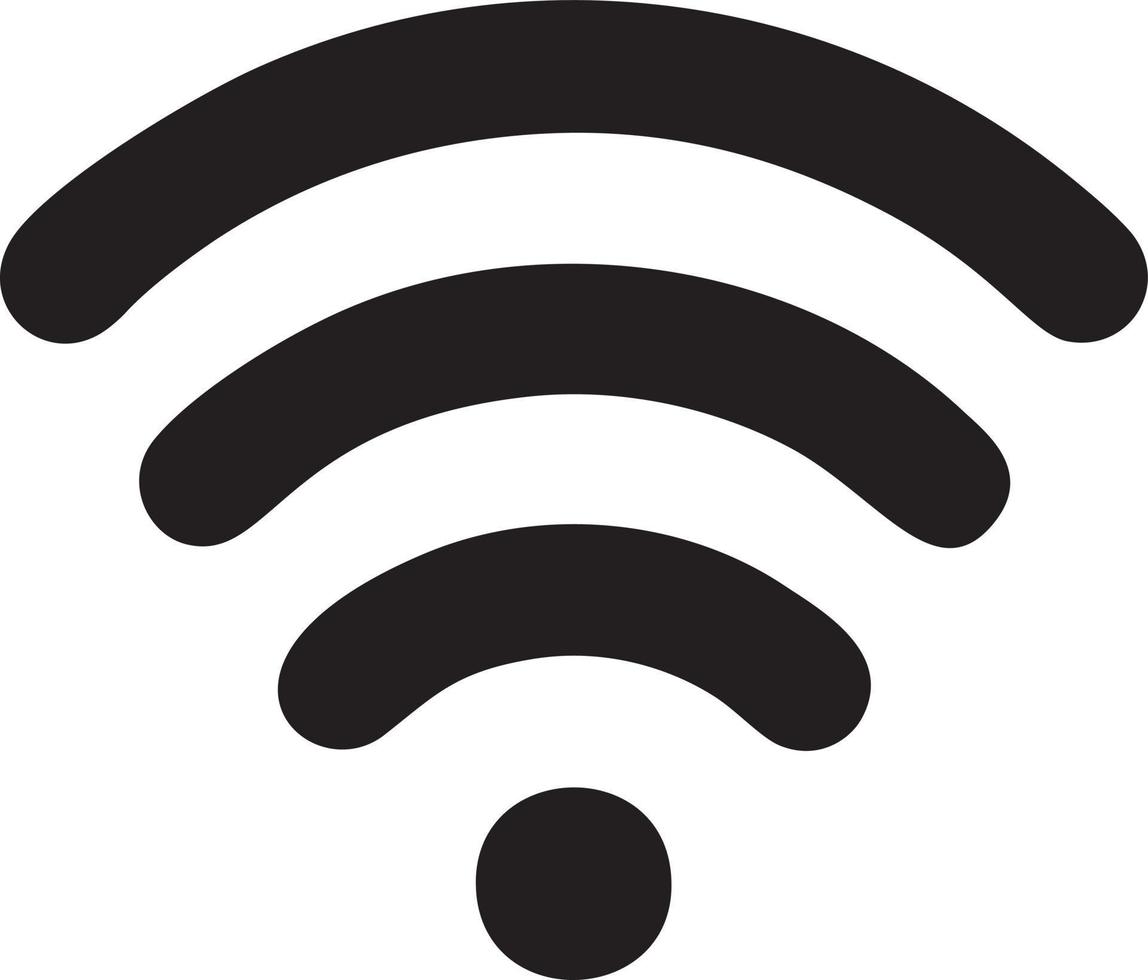 Signal communication information connection wireless icon symbol vector image, illustration of the network wifi in black image. EPS 10
