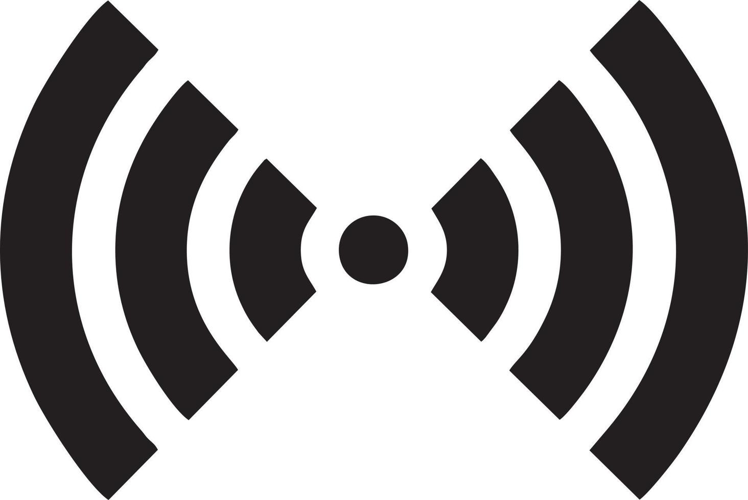 Signal communication information connection wireless icon symbol vector image, illustration of the network wifi in black image. EPS 10