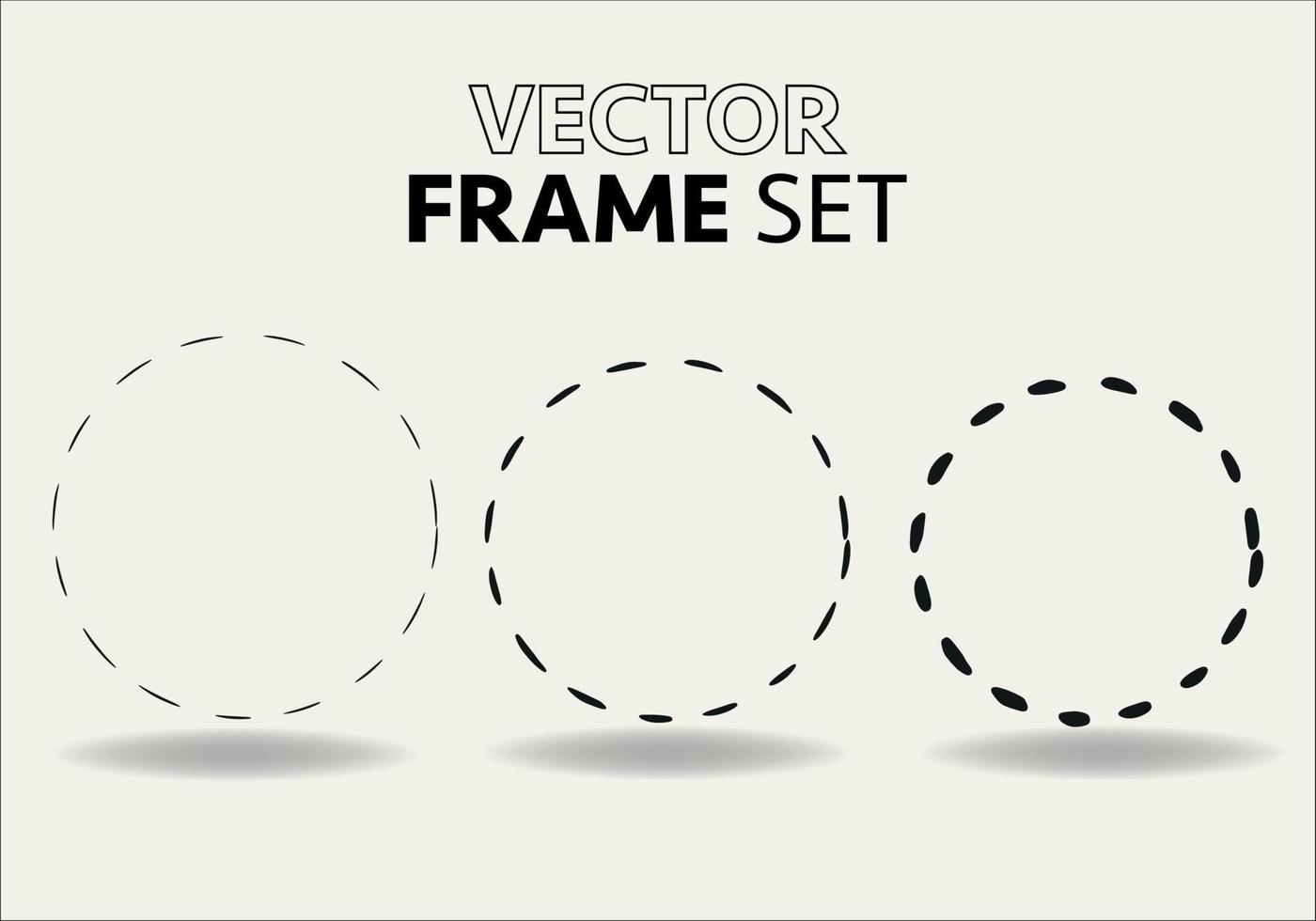 Hand drawn circles sketch frame vector set. Rounds scribble line circles. Vector illustrations.