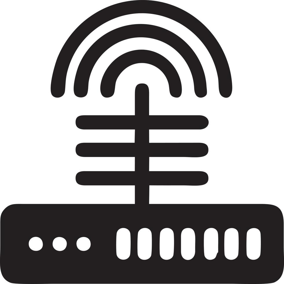 Signal communication information connection wireless icon symbol vector image, illustration of the network wifi in black image. EPS 10