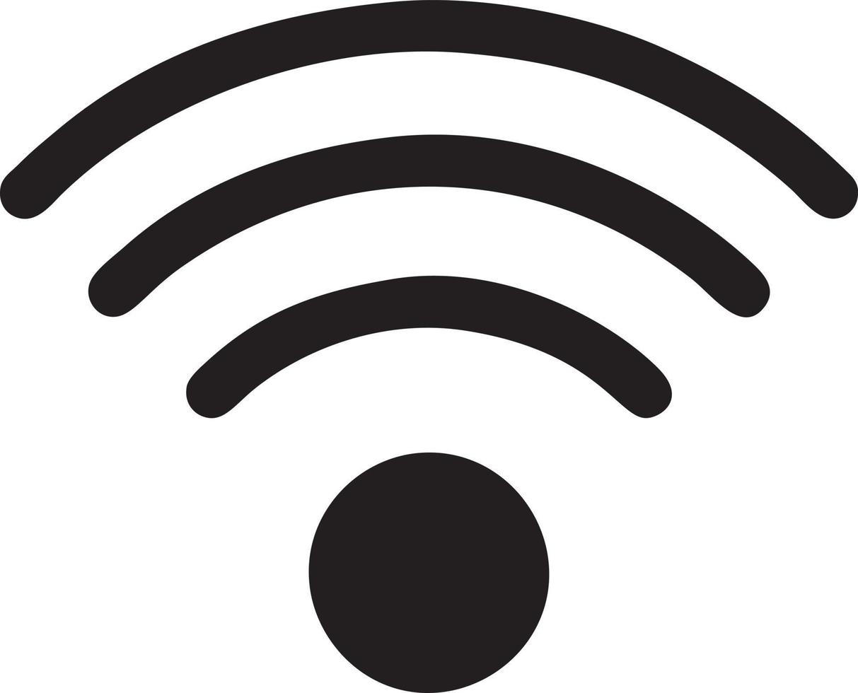 Signal communication information connection wireless icon symbol vector image, illustration of the network wifi in black image. EPS 10