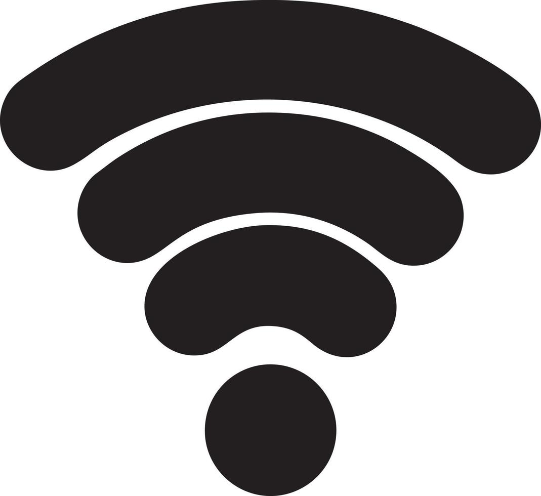 Signal communication information connection wireless icon symbol vector image, illustration of the network wifi in black image. EPS 10