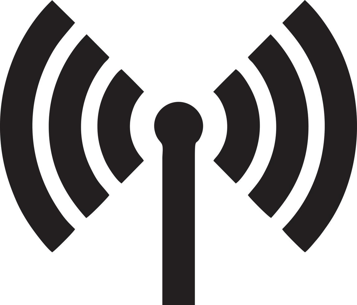 Signal communication information connection wireless icon symbol vector image, illustration of the network wifi in black image. EPS 10