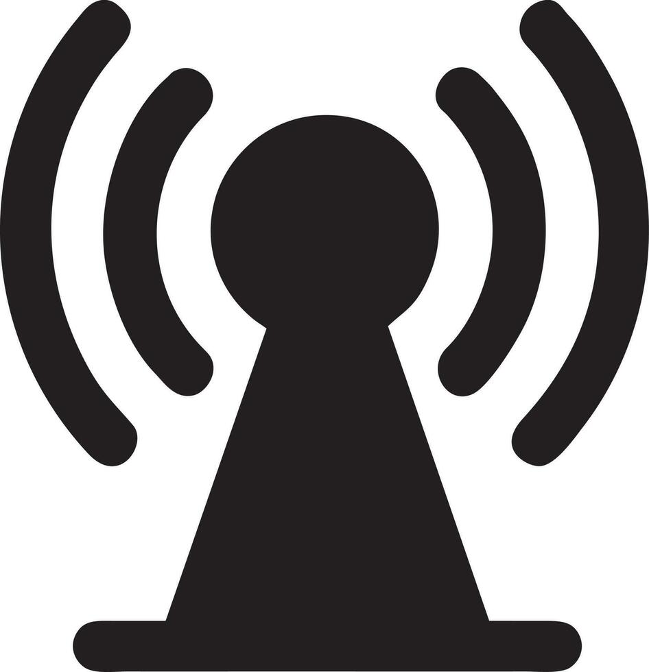 Signal communication information connection wireless icon symbol vector image, illustration of the network wifi in black image. EPS 10