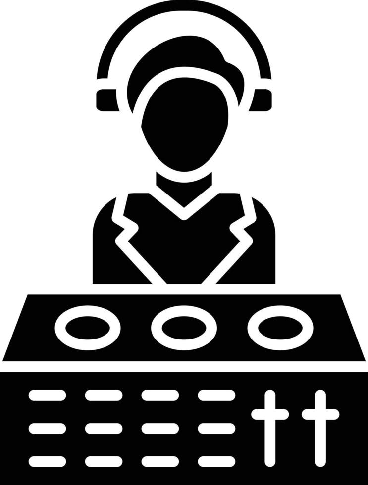 vector diseño DJ icono estilo