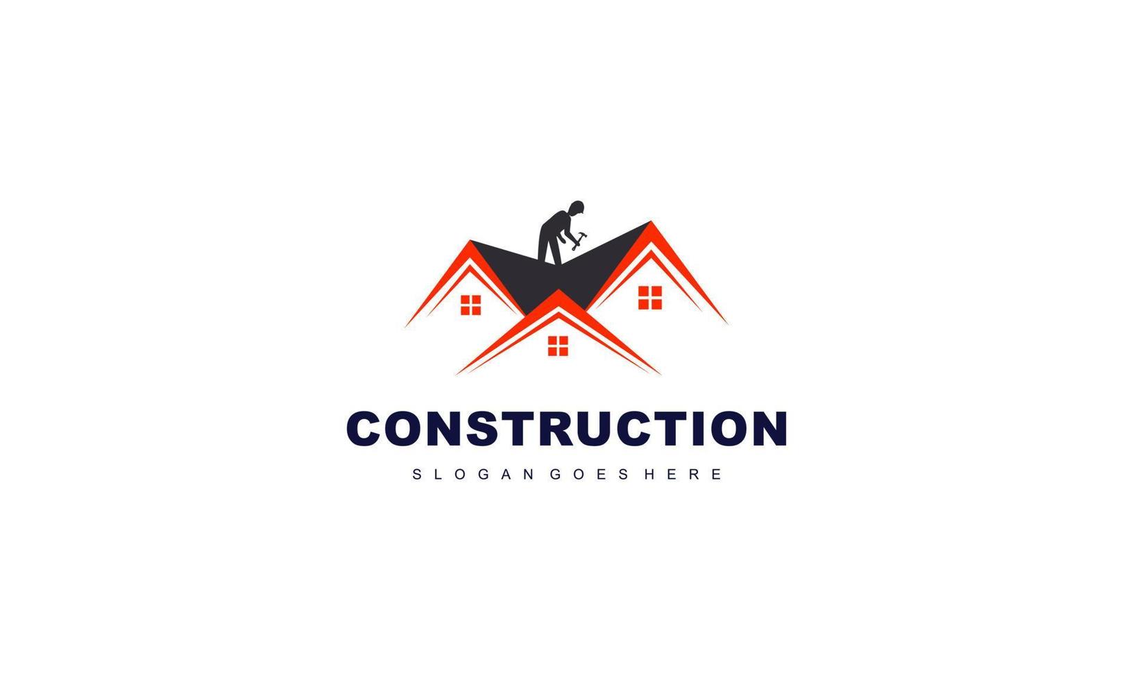 hogar construcción empresa logo vector