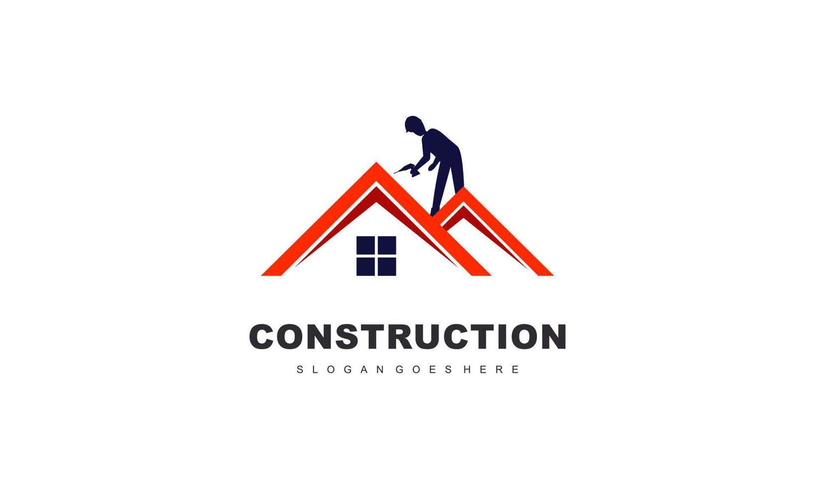 hogar construcción empresa logo vector