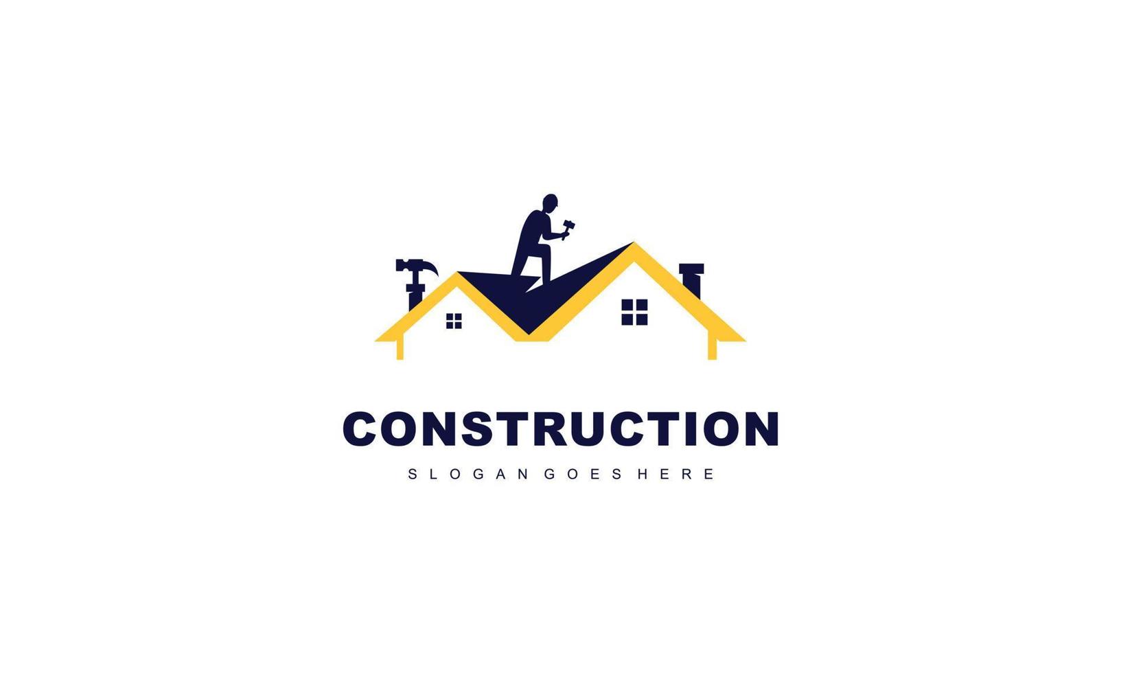 hogar construcción empresa logo vector