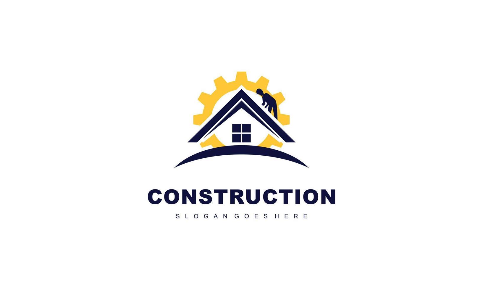 hogar construcción empresa logo vector