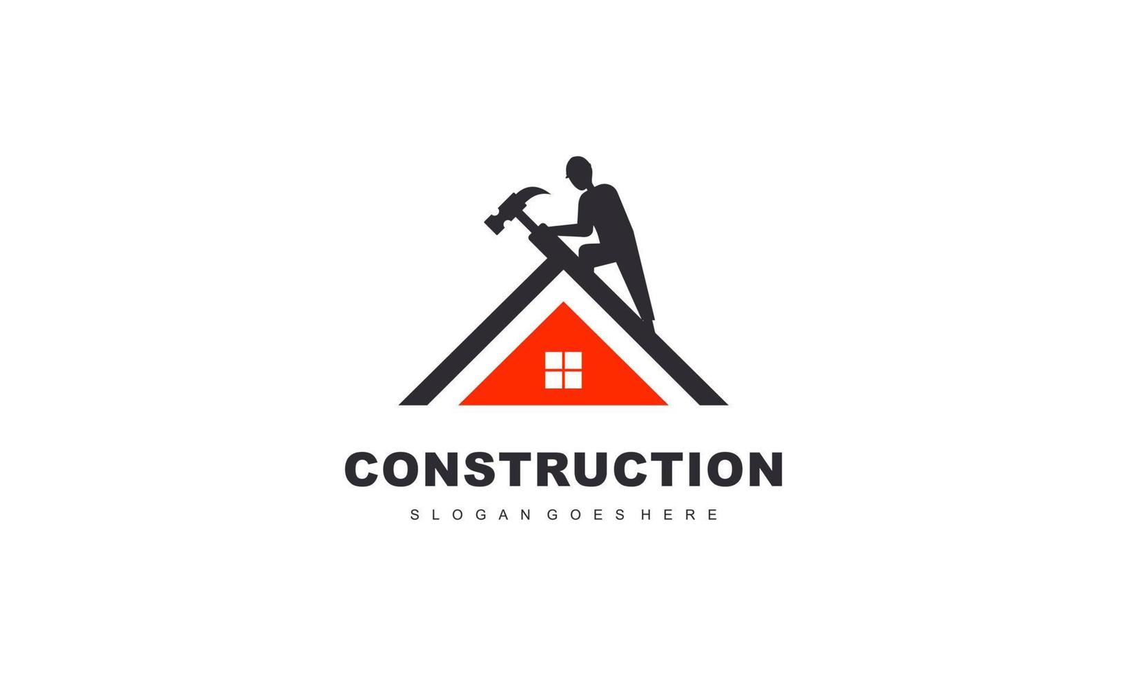 hogar construcción empresa logo vector