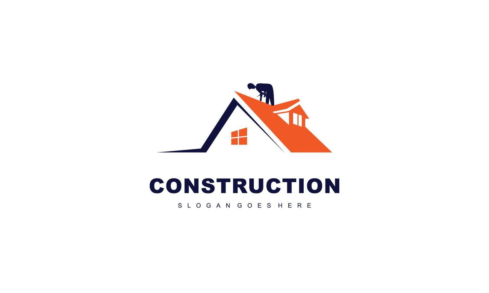 hogar construcción empresa logo vector