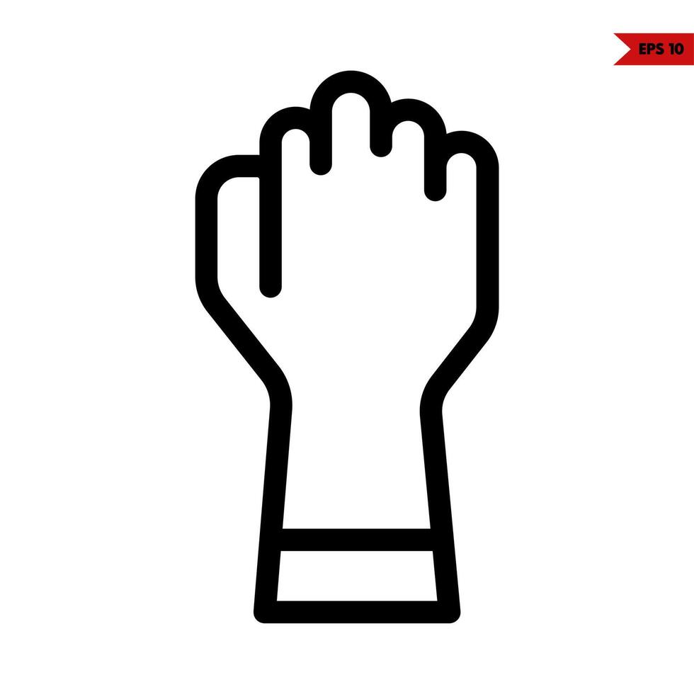 hand line icon vector