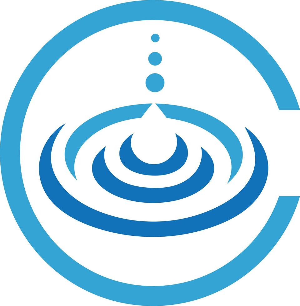 C waterdrop logo vector