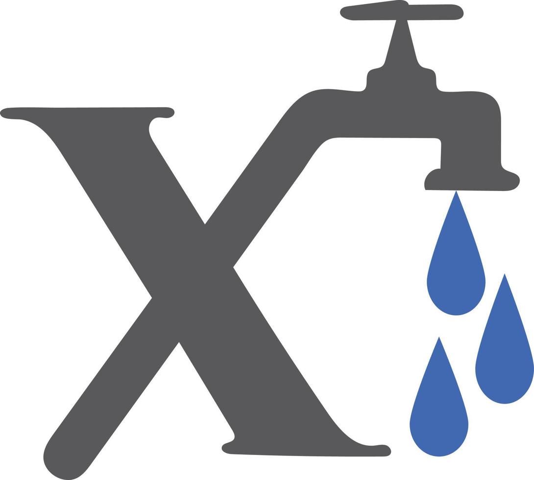 X plomería logo vector