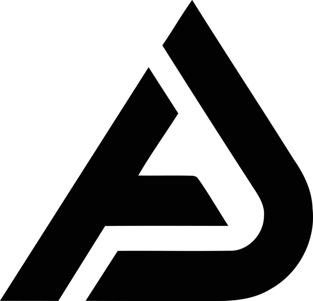 Creative AJ logo design vector