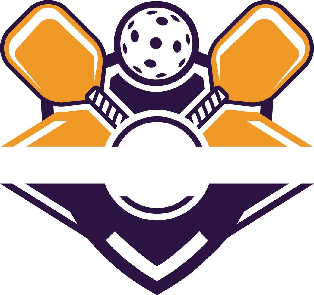 pickle ball logo design vector