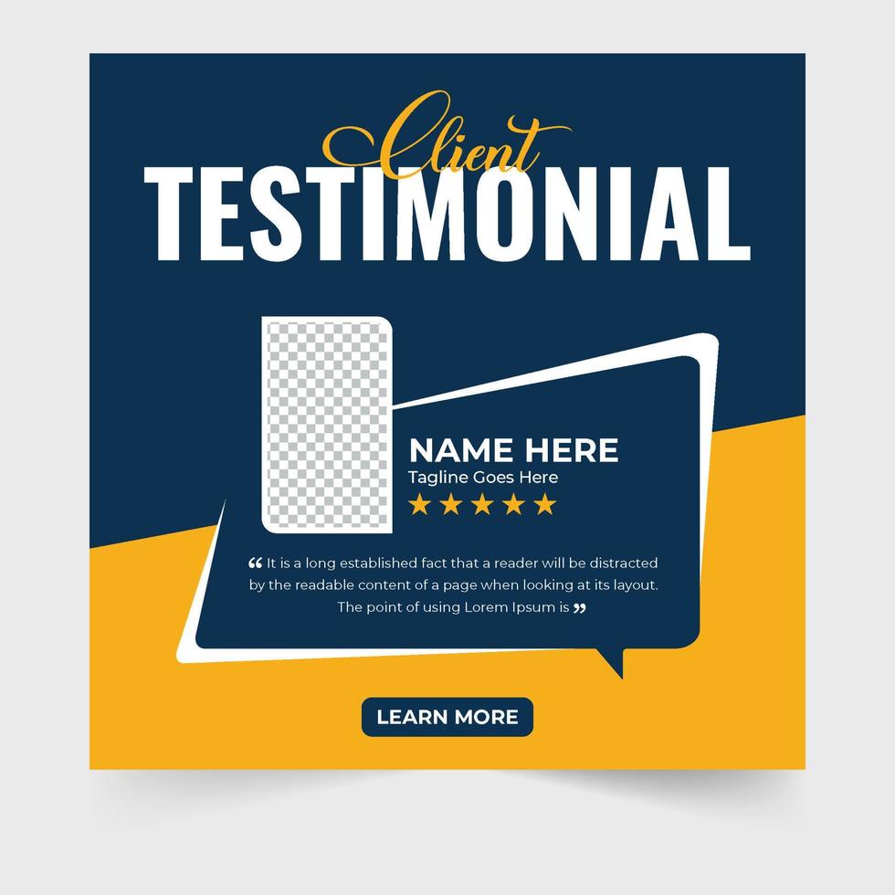 Modern client testimonial layout vector with yellow and red colors on dark backgrounds. Customer satisfaction and comment section design for websites. Business client feedback and review template.