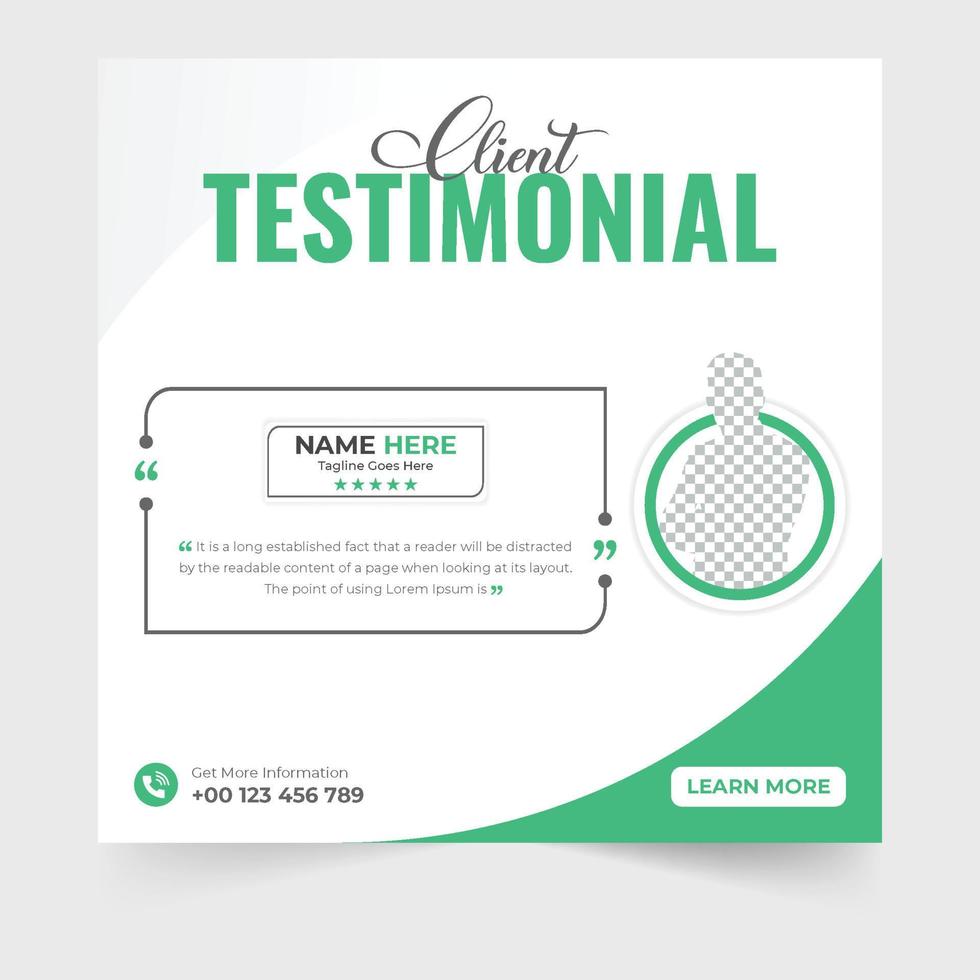 diseño de testimonios de empresas creativas con formas abstractas y secciones de citas. revisión de servicio al cliente y diseño de diseño de comentarios para sitios web. vector de plantilla de retroalimentación del cliente con marcadores de posición de fotos.