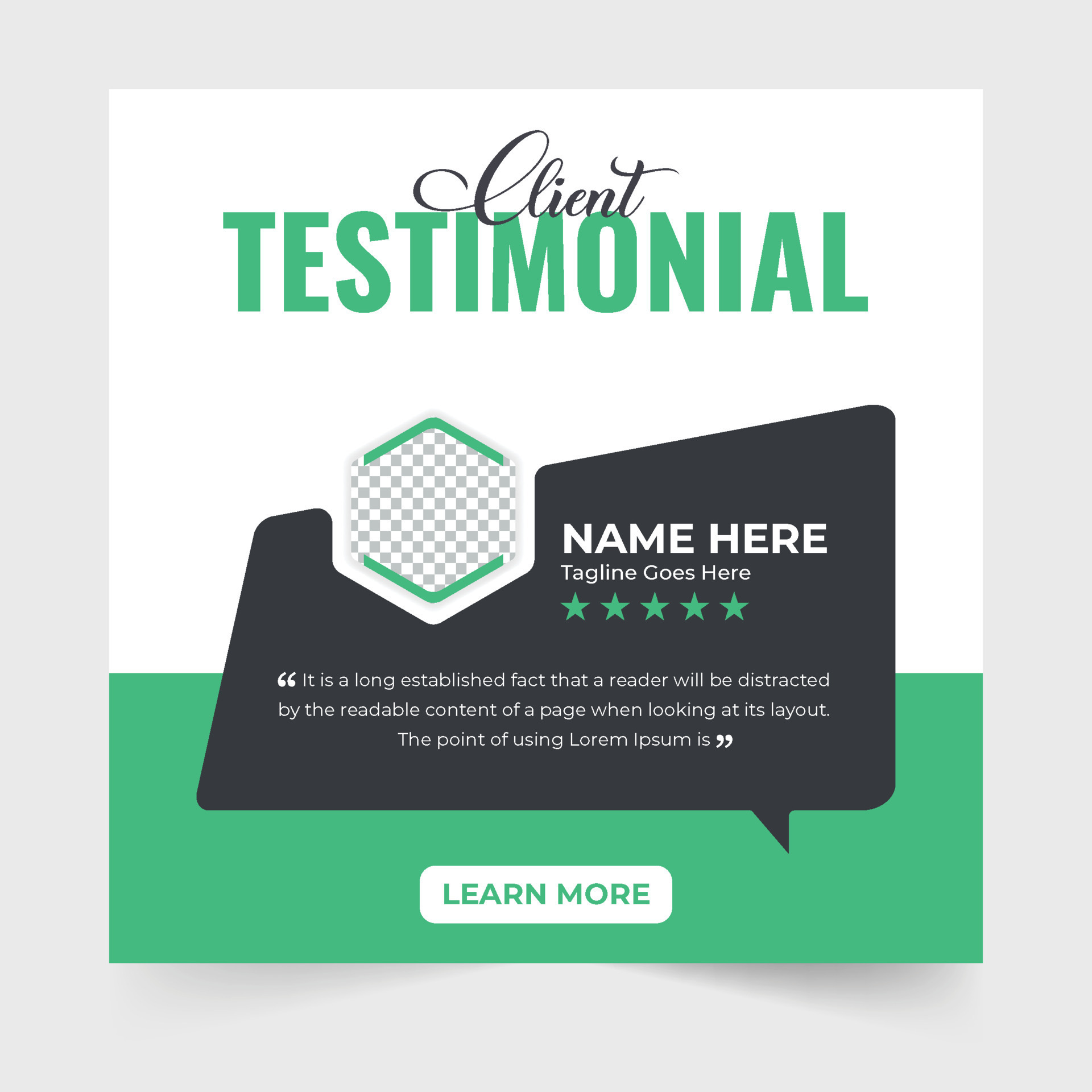 Business client testimonial vector for websites Customer service