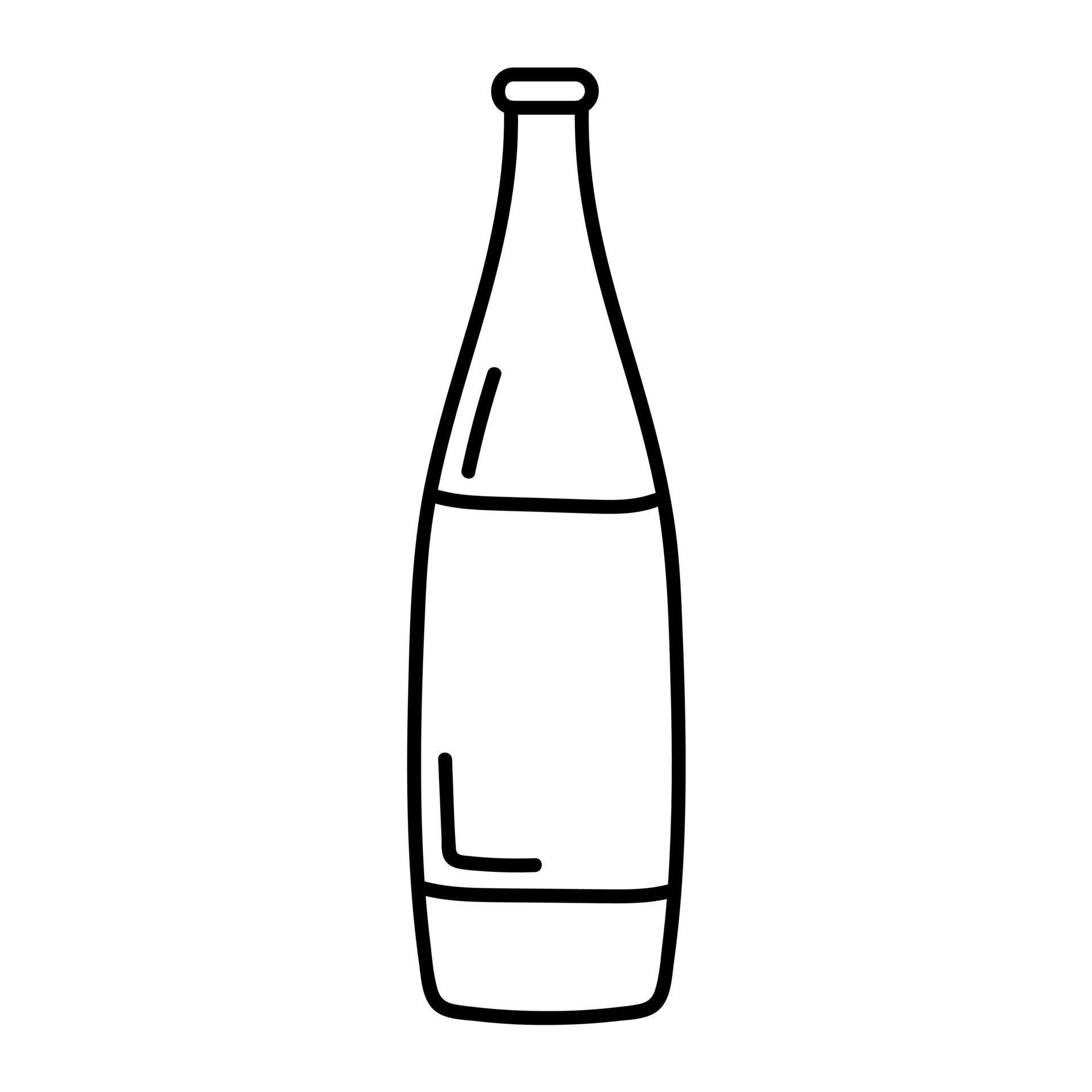 bottle, sketch style vector illustration isolated on white background