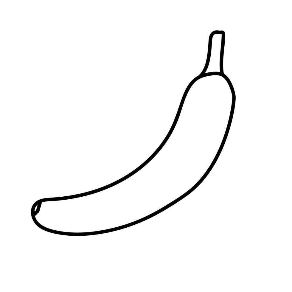 Banana icon in doodle sketch lines icon. Vector illustration