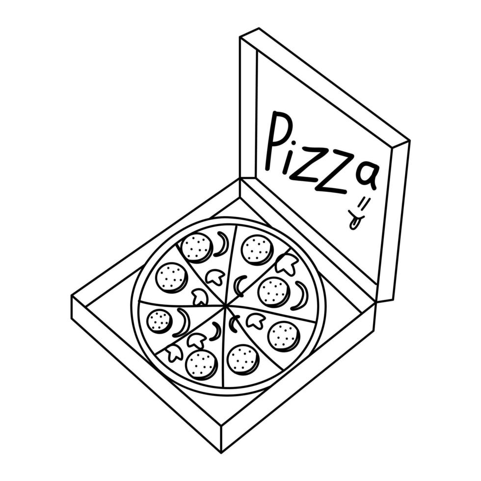 How to Draw a Pizza Box - HelloArtsy