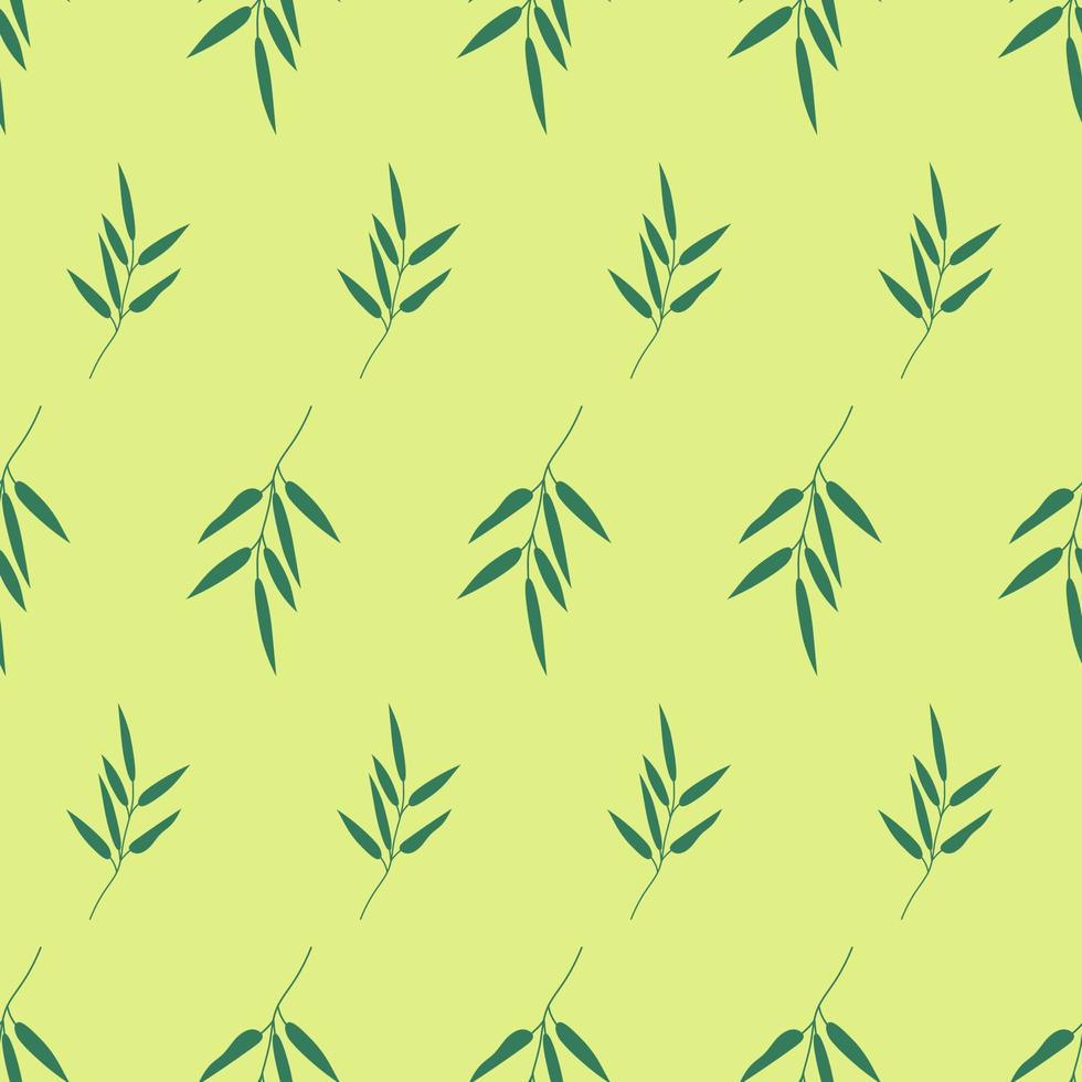 Seamless background in nature style green. Vintage Pattern. Elements of leaves. Vector illustration. Use for wallpaper, print packaging paper, textiles. Vector illustration