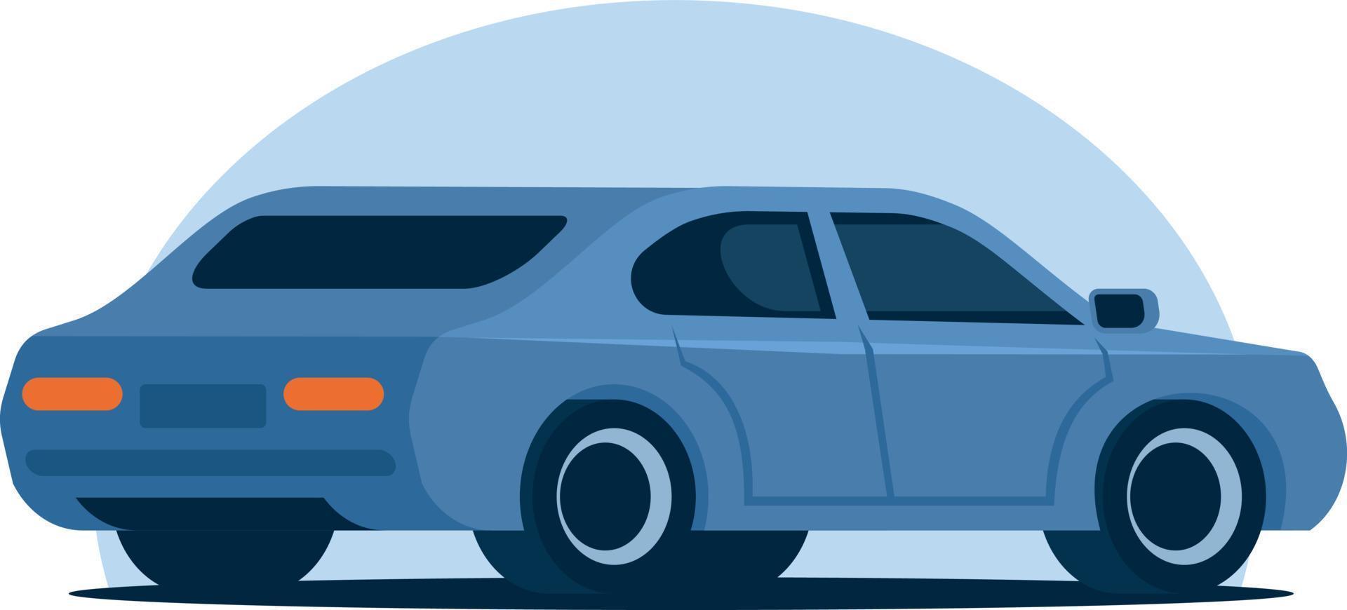 Vector Image Of A Blue Car