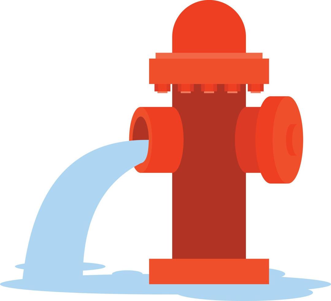 Vector Image Of Water Pouring From A Fire Hydrant