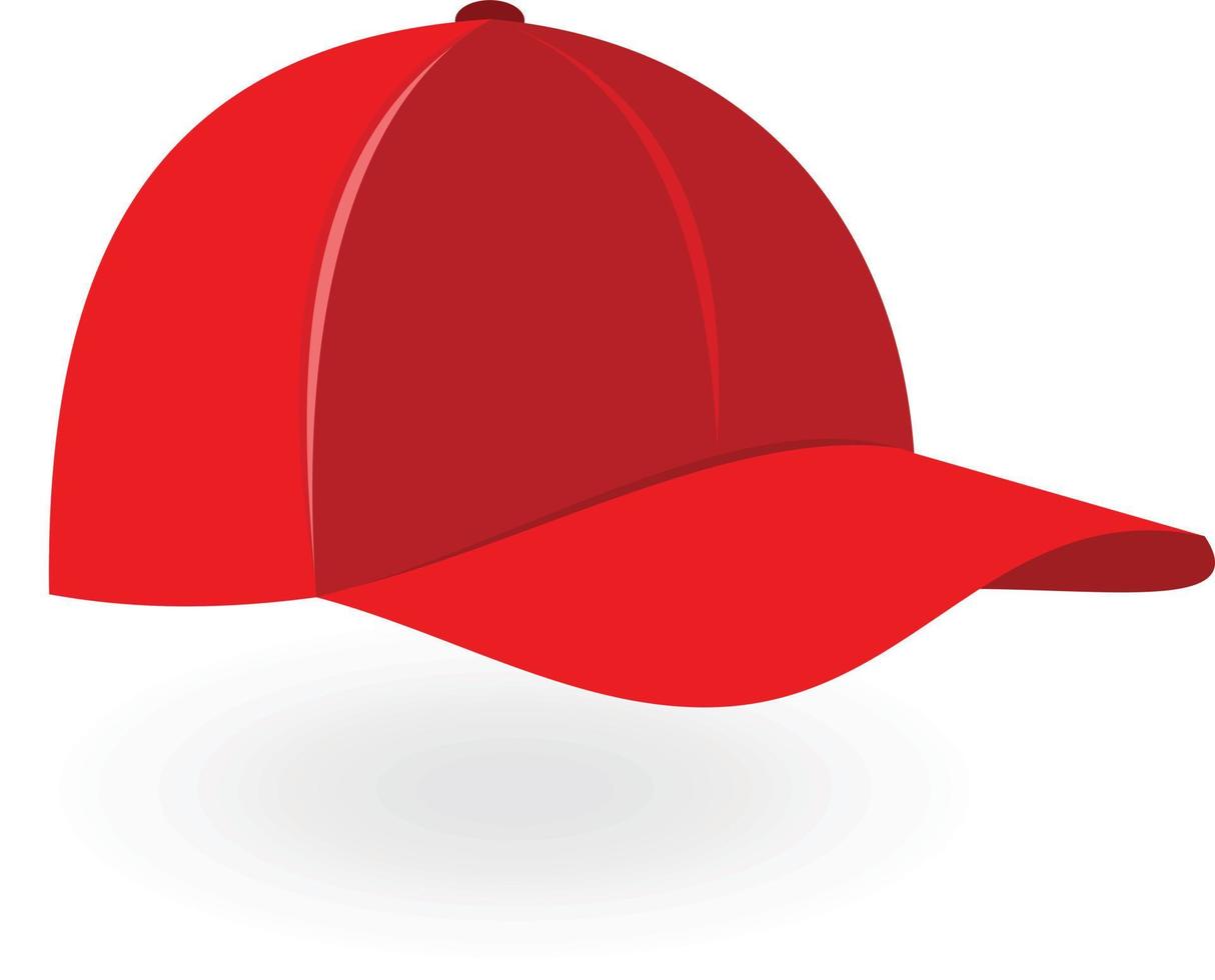 Vector Illustration Of Red Baseball Hat