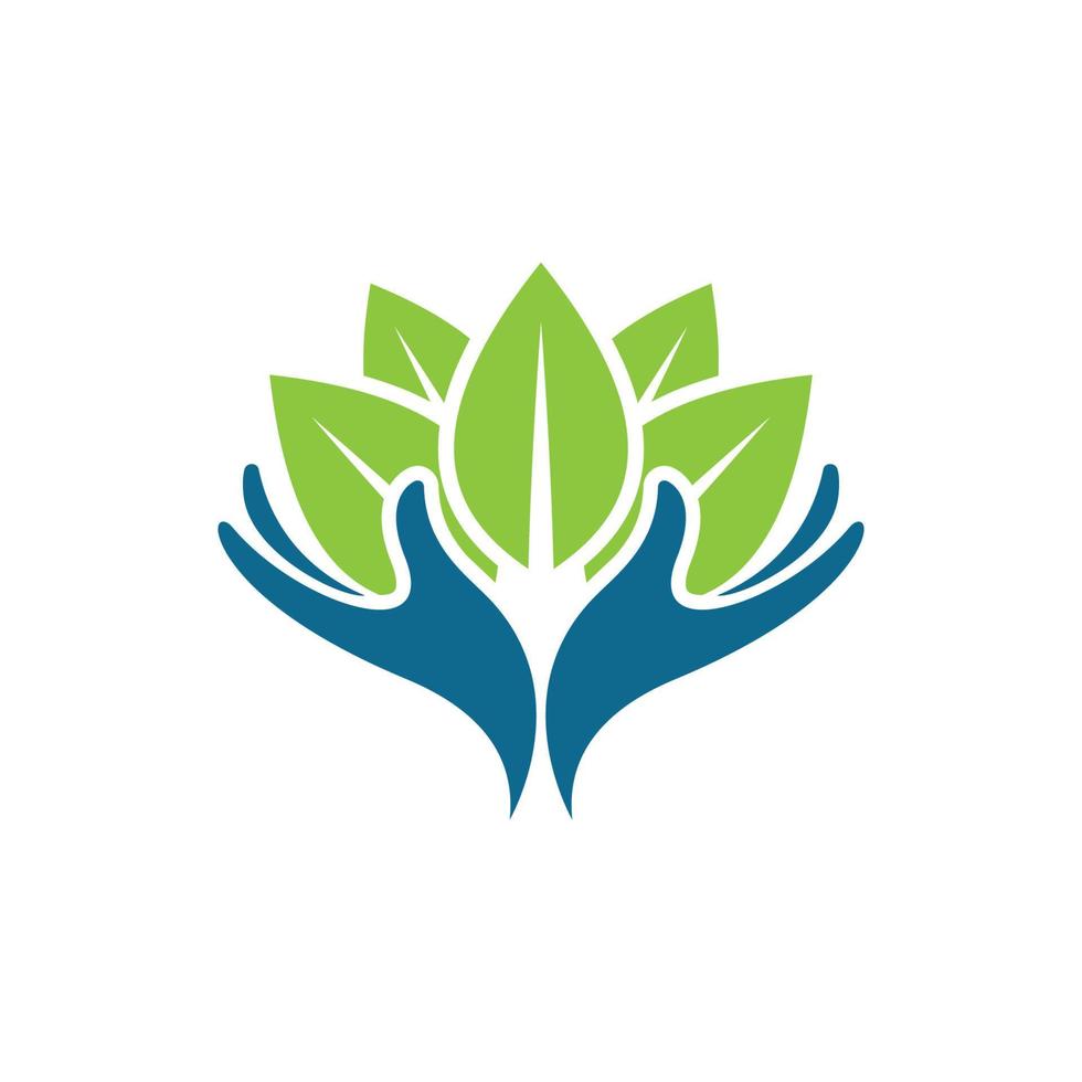 logotipos de la ecología de la hoja del árbol verde vector