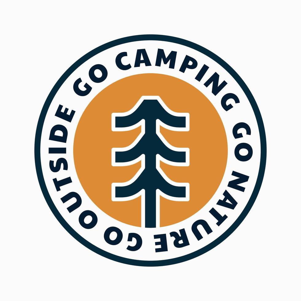 Go outside go camping go nature vector badge patch t shirt art