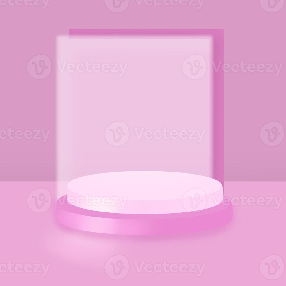 Simple podium background pink photo