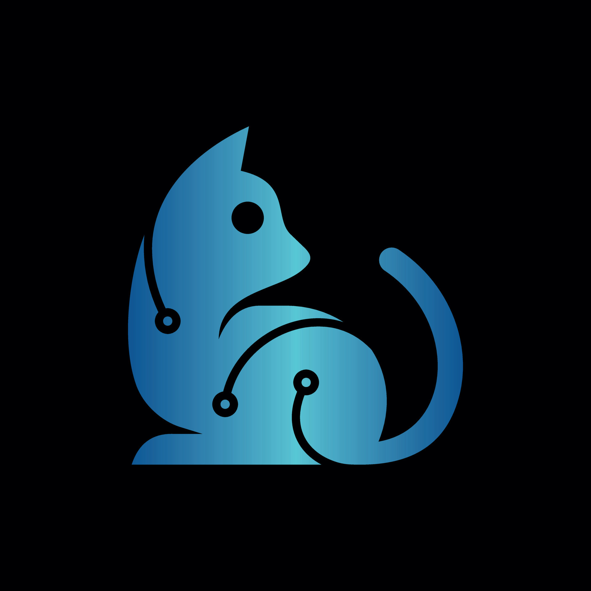 Animal cat sitting technology creative logo 22346568 Vector Art at Vecteezy